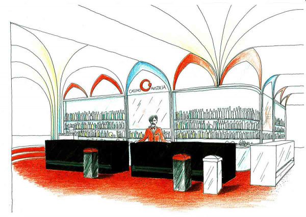 Casino Bar Variante für eine neue Bar in Graz - Interior Design Planung Milo