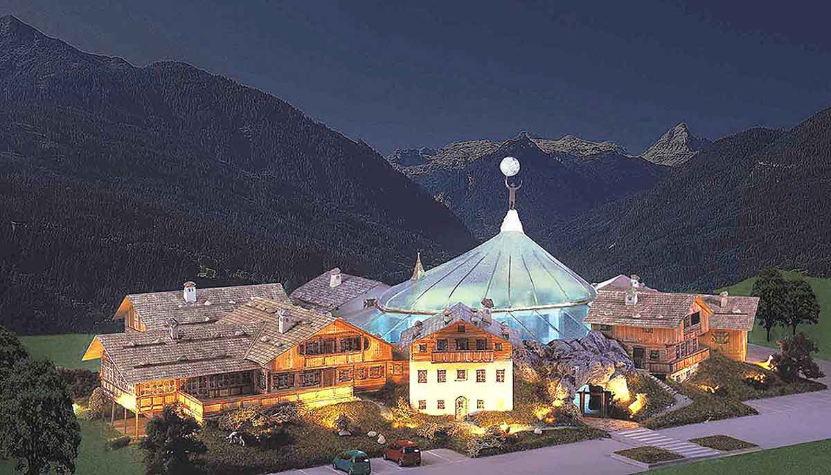 Casino Themen Hotel Resort - im alpinen Stil - in der Gesamt Konzept Ausstattung und der Interior Design Planung von Milo