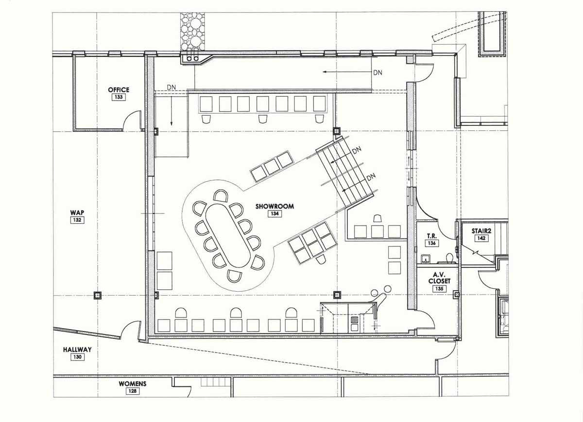 Atronic Casino Showroom in Phoenix, USA - Grundriss für die Innenarchitektur Interior Design Planung von Milo