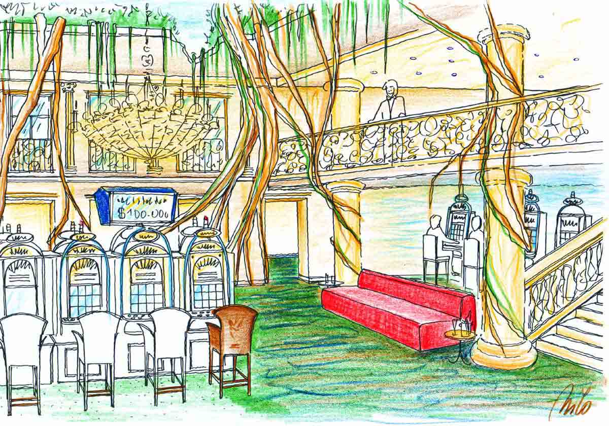 Tobago Casino "last world" - Ausstattung Interior Design Planung Milo