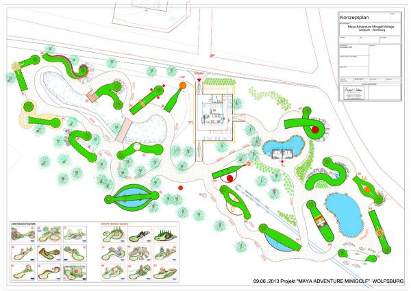 Adventure Minigolf Wolfsburg - Gesamtplanung Minigolf und Dekoration Ausstattung - Konzept Design Planung Milo